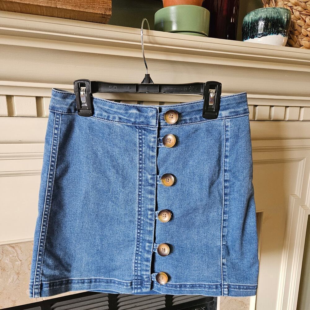 Free People Denim Mini Skirt Size 2